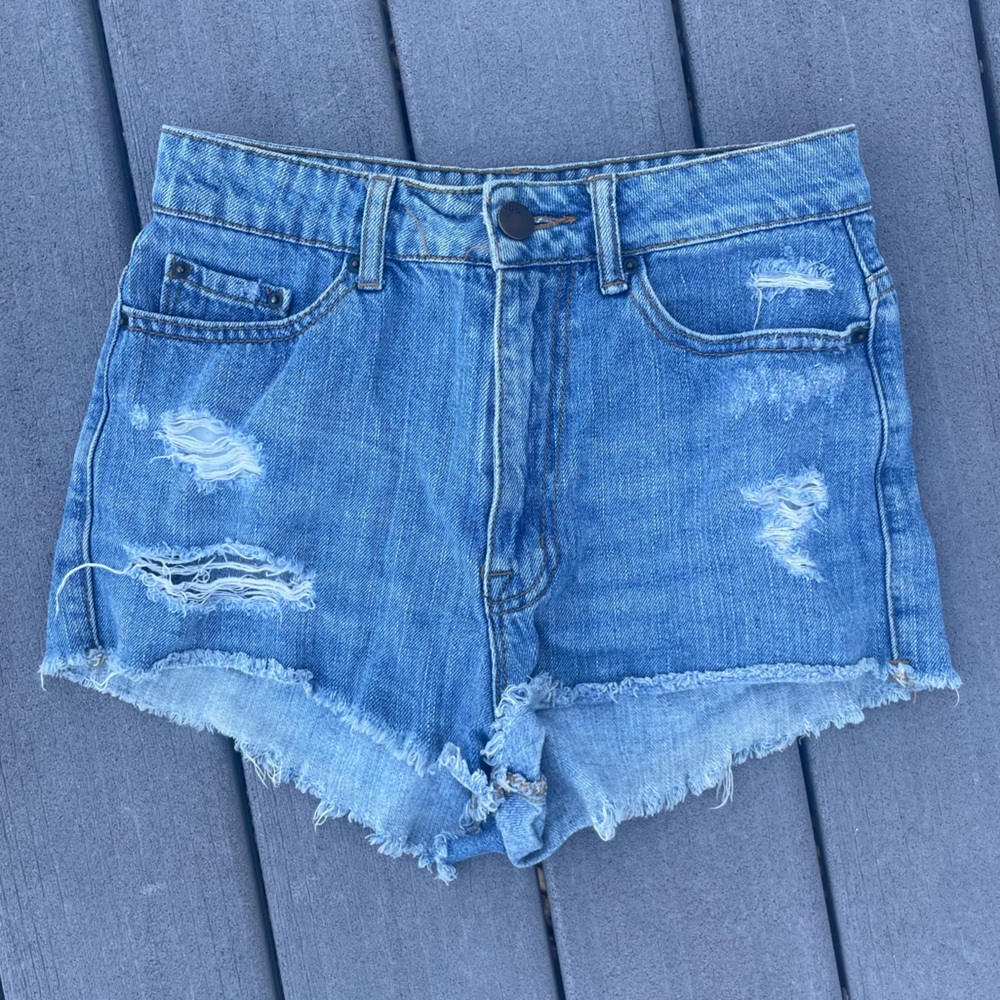 BDG High Waisted Cheeky Denim Shorts